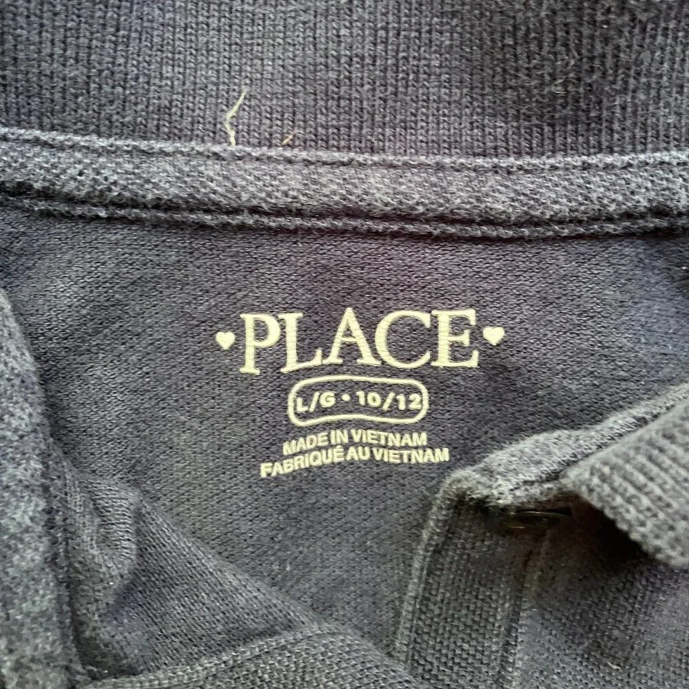 10/12 The Children's Place Navy Uniform Polo Dresses Long-Sleeve + Short-Sleeve
